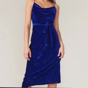 Adelyn Rae Zana Velvet Cowl Neck Slip Dress Size M